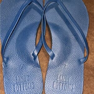 Sandy Bottoms Blue Flip Flops